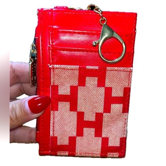 Halston Heritage Red and Goldtone  Women's Wallet - Picture 9 of 10